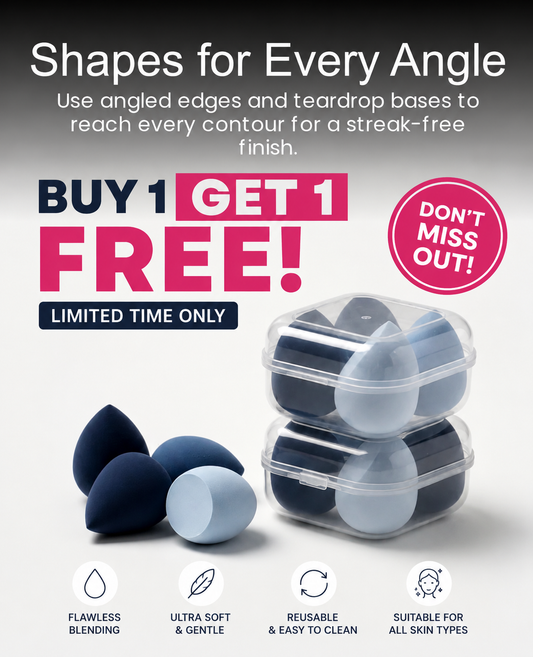 Beauty Blender Set - 4 Pack (4 Sponges) | Blue