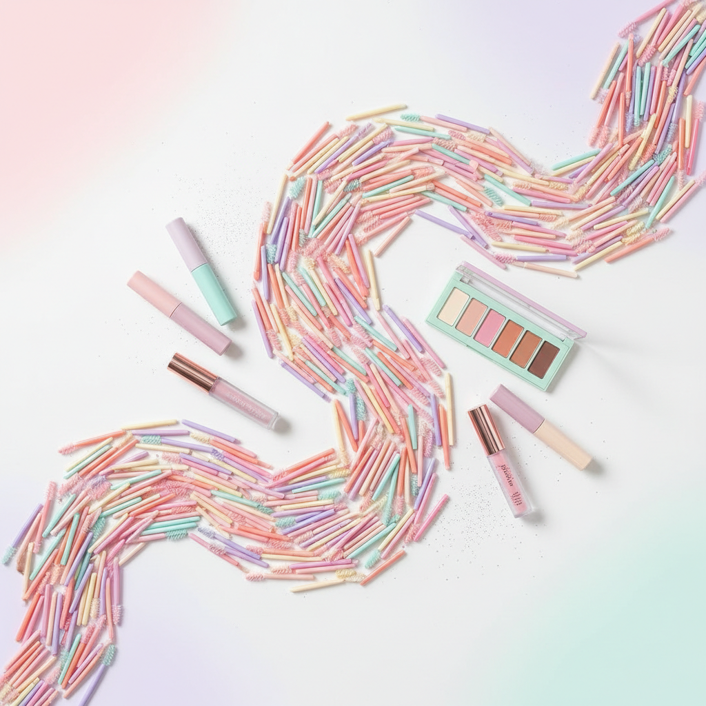 Spoolie Brushes Flat Lay